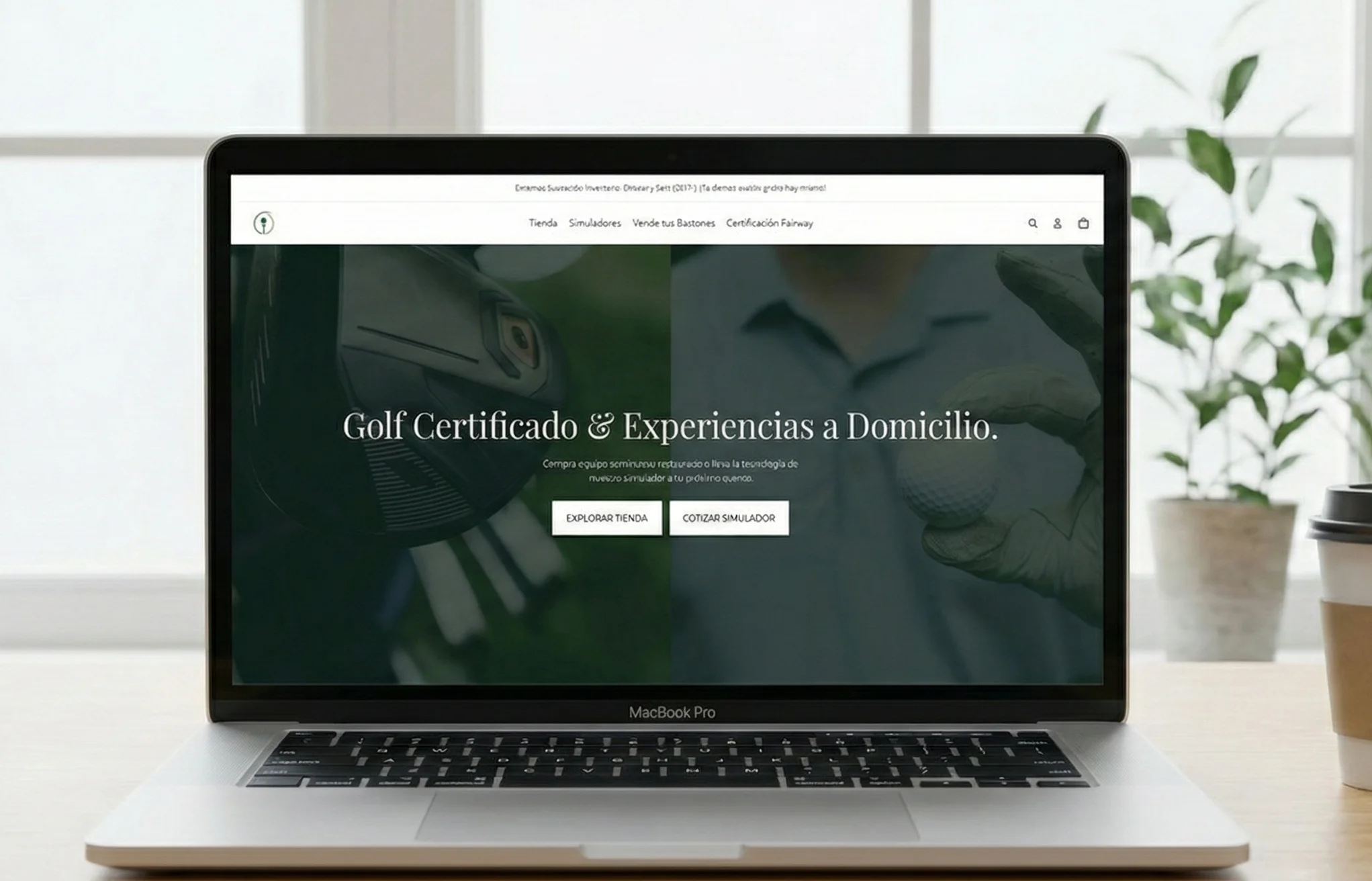 Punto Fairway – Landing page servicio de golf a domicilio diseñada por Nido Web